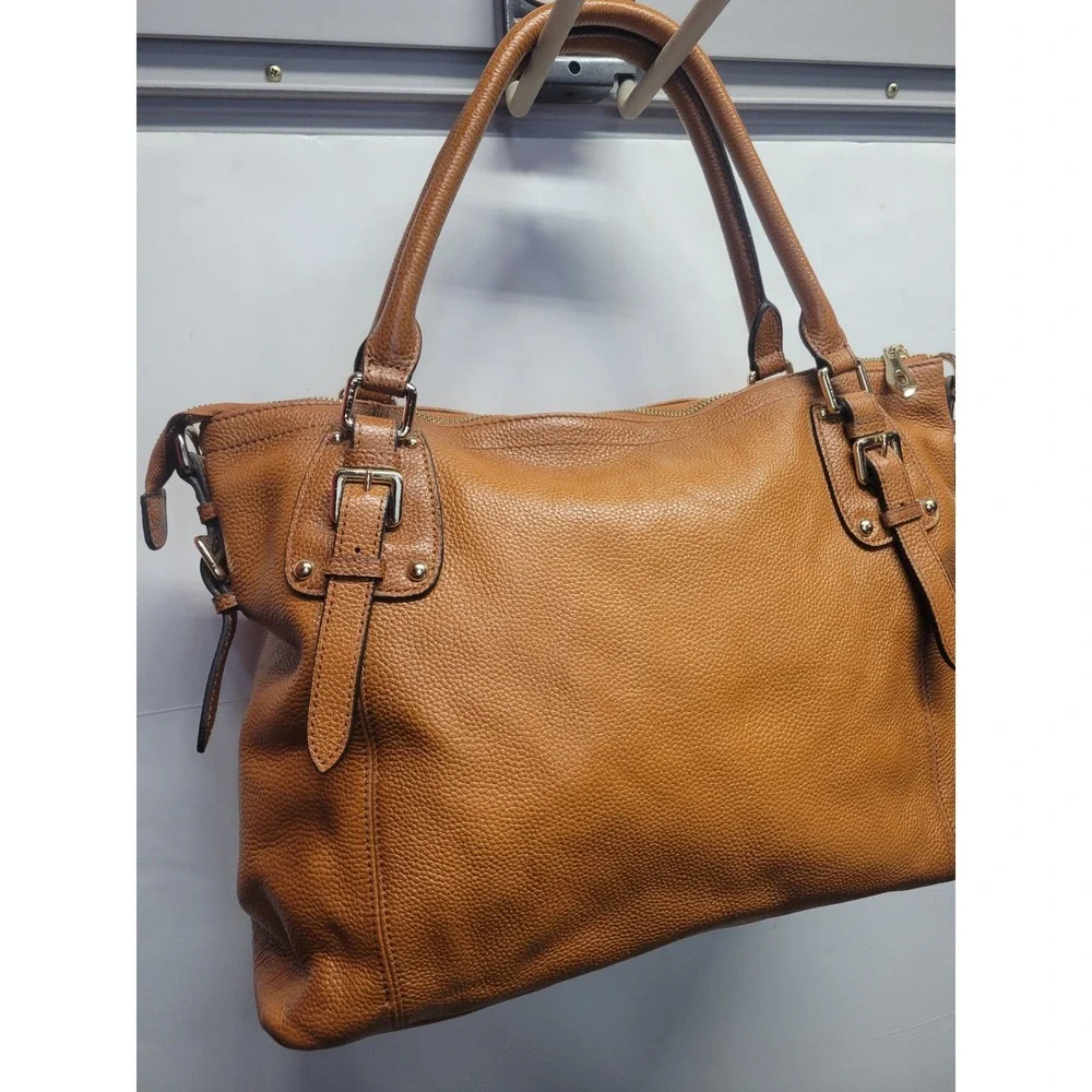 Kattee Genuine Leather Tote Bag Satchel Purse Brown Shoulder Handbag‎